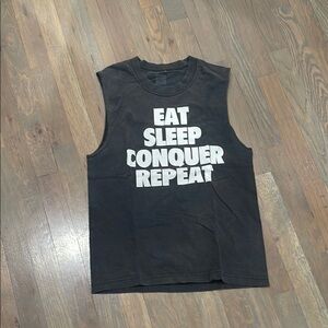 Black Sleeveless Graphic Shirt